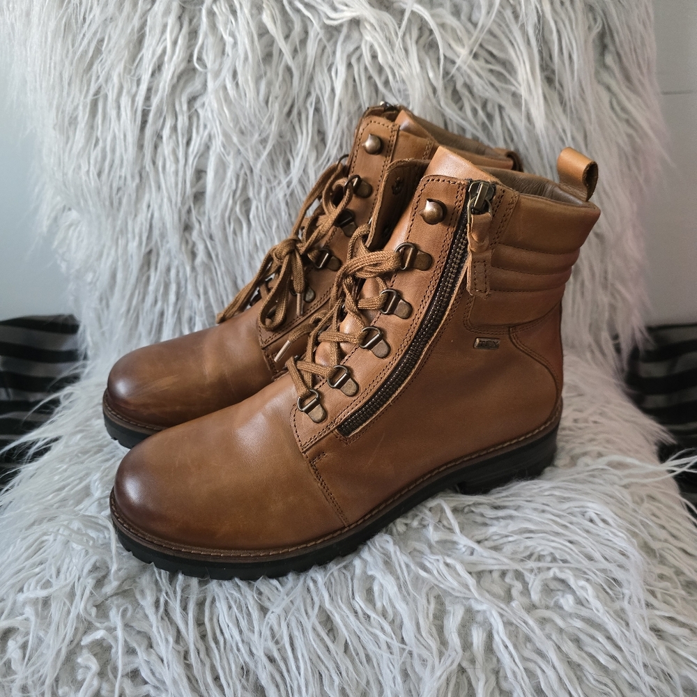 Softwalk Women's Brown Leather Boots - Picture 2 of 12